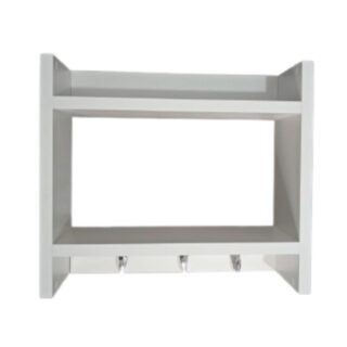 Repisa Flotante Blanca Con Ganchos Miami