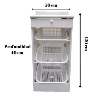 muebles de cocina 2 en 1 repostero y verdulero línea blanca