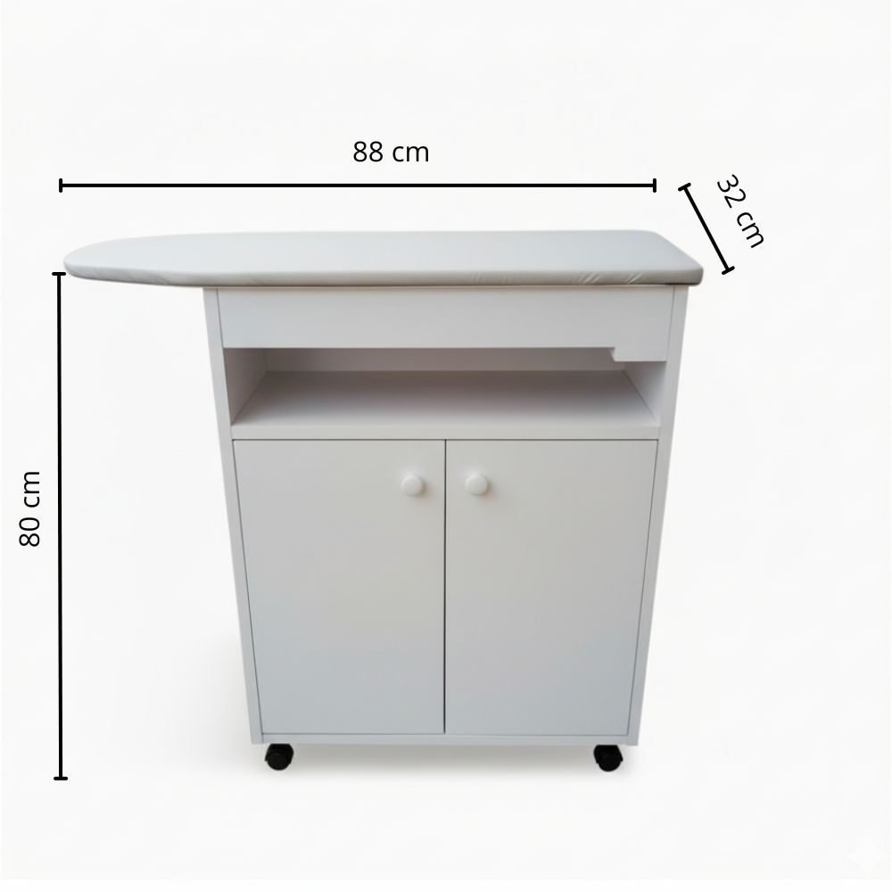 Planchador de ropa blanco con cajones Tapiz superior blanco elegante 4 Planchador de ropa blanco con cajones Tapiz superior blanco elegante - Imagen 4