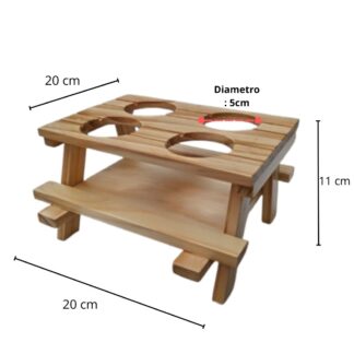 Porta cremas Porta embases para salsas en madera - Imagen 5