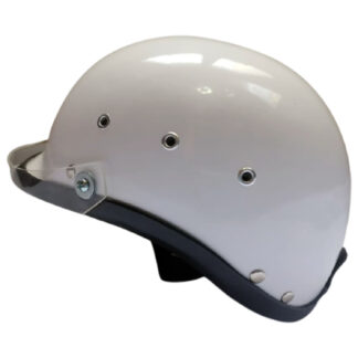 Casco de moto Chopper Tipo policía Blanco Con Visor - Imagen 3