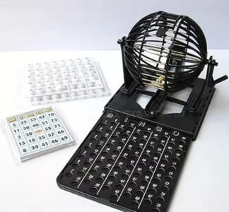 Bingo Dispensador Canastilla Bolita de Metal Negro 24 X20CM - Imagen 2