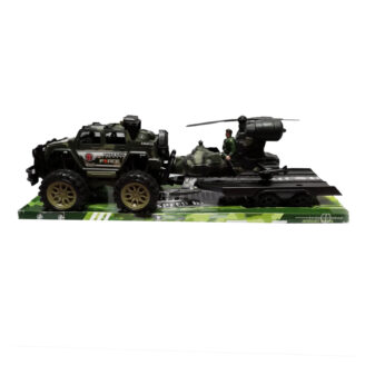 Carro Militar de Fricción con Helicóptero