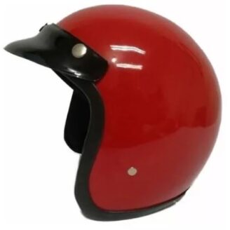Casco de moto tipo vespa rojo