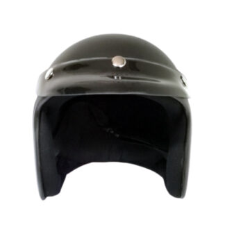 Casco De Moto Chopper Negro Abierto Con Visera - Imagen 3