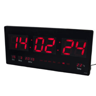 Reloj Digital De Pared Calendario Temperatura 48x25cm Grande