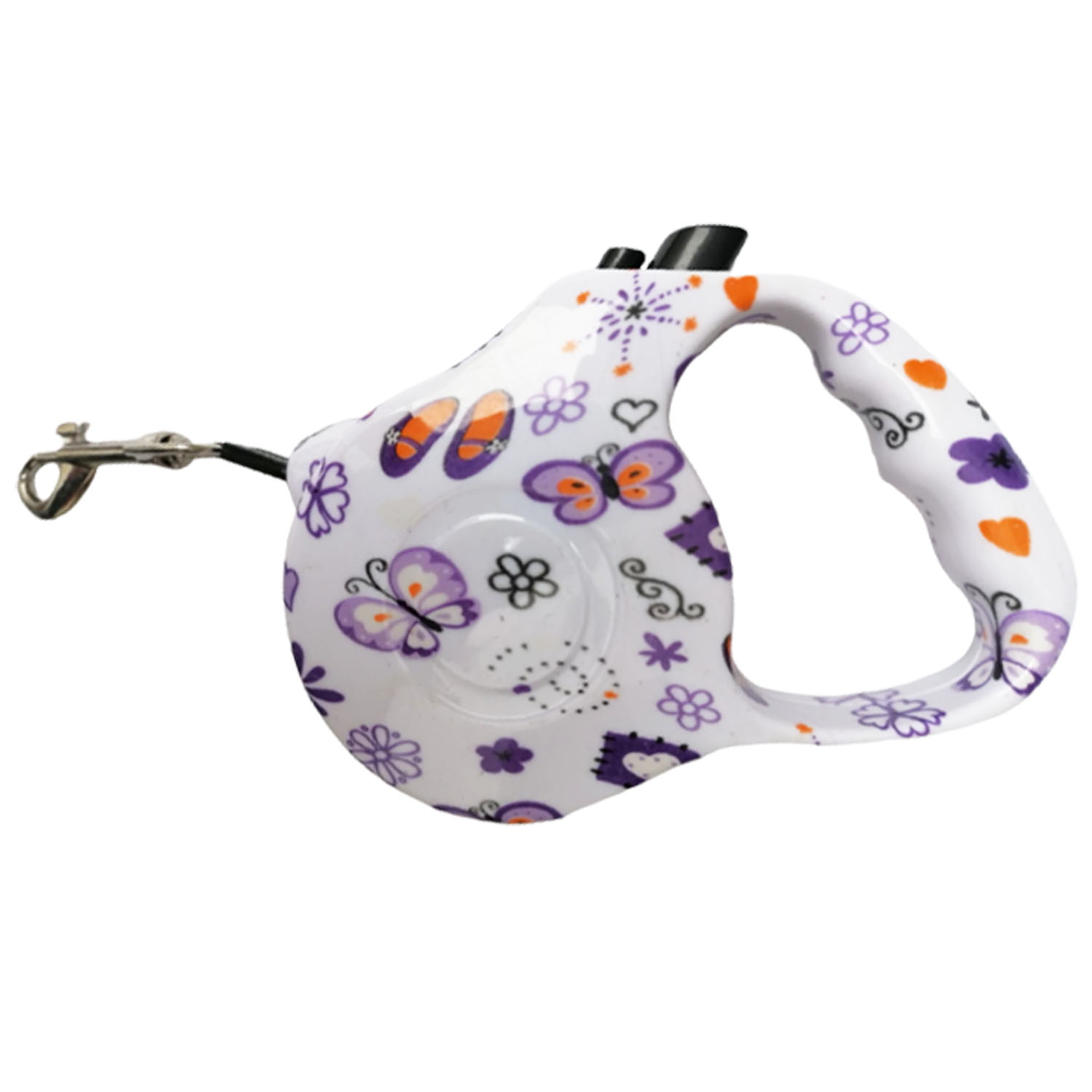 Correa Retráctil Para Mascotas 5mt mariposa Blanco 1 Correa Retráctil Para Mascotas 5mt mariposa Blanco