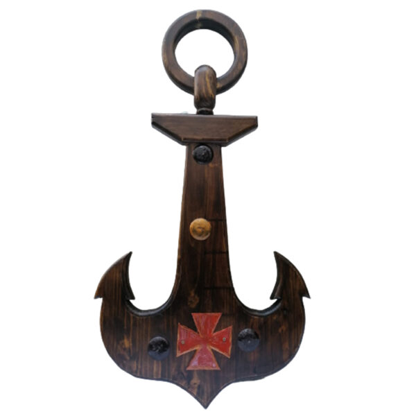 Ancla de barco decorativo en madera