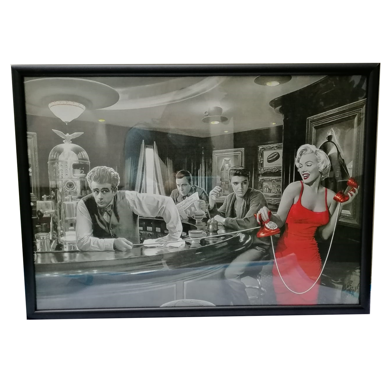 Cuadro De Marilyn Monroe Con Elvis Presley Y James Dean Bar