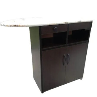 Mesa Planchador  en caoba Rodante Con Gabinetes