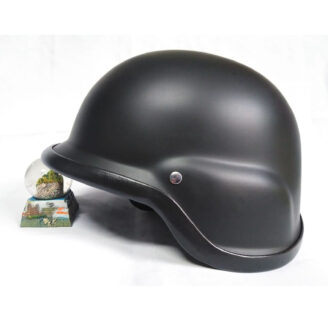 Casco De Moto Alemán Negro Mate Hard