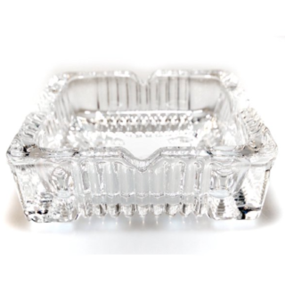 Cenicero en vidrio grueso Modelo cuadrado