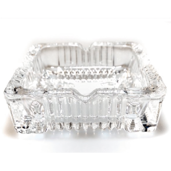 Cenicero en vidrio grueso Modelo cuadrado