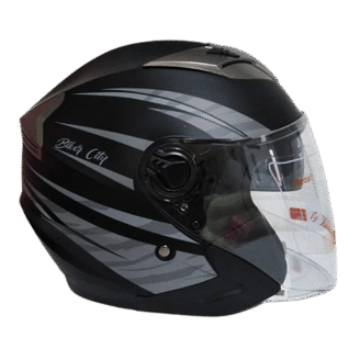 Casco De Moto Abierto Skuat Jet gris Doble Visor