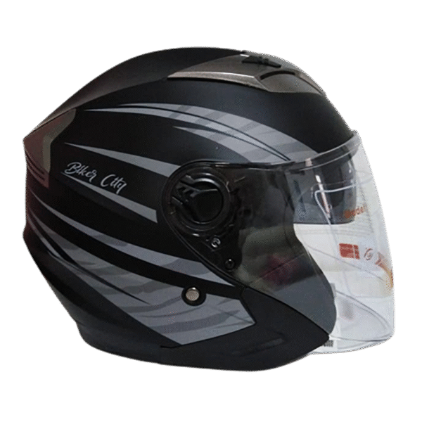 Casco De Moto Abierto Skuat Jet gris Doble Visor