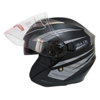 Casco De Moto Abierto Skuat Jet gris Doble Visor - Imagen 3
