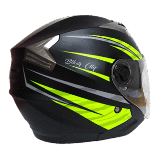 Casco De Moto Abierto Skuat Jet Doble Visor Verde - Imagen 3