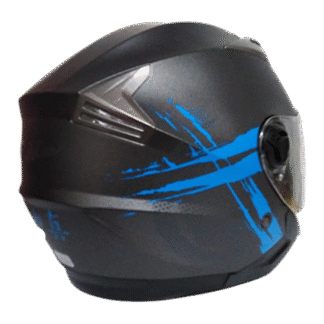 Casco De Moto Abierto Skuat Jet Doble Visor Azul - Imagen 3