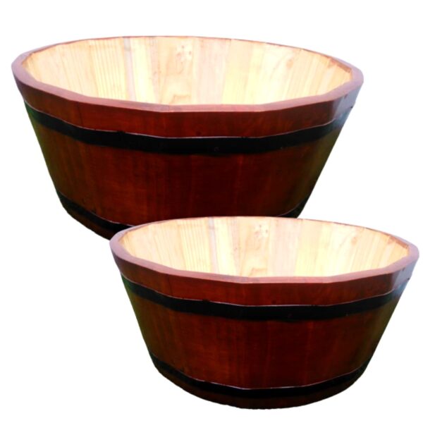 Batea de madera redondas