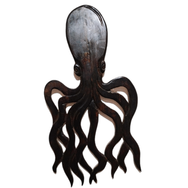 Pulpo tallado en madera Grande