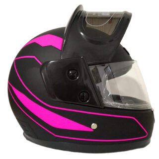 Casco De Moto Para Mujer Golfrid Doble Visor En Rosa