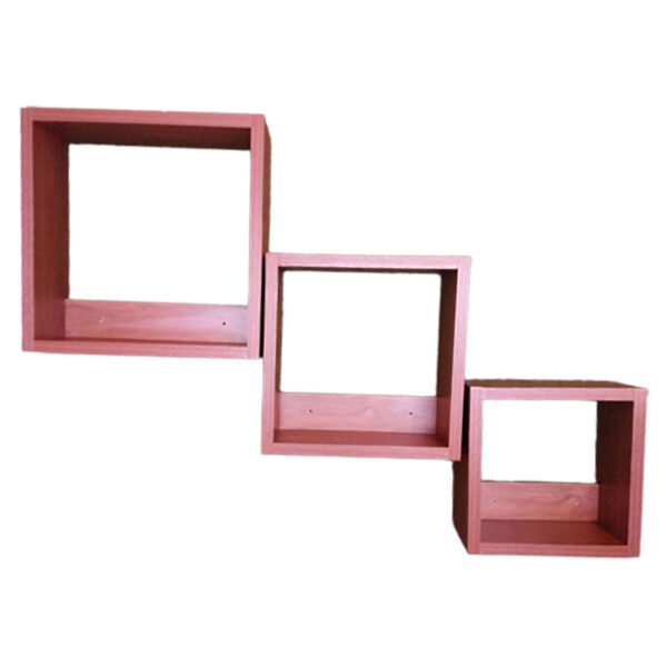 Cubos flotantes repisas en melamine en marron