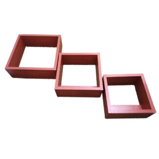 Cubos flotantes repisas en melamine en marron - Imagen 4