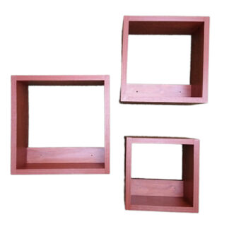 Cubos flotantes repisas en melamine en marron - Imagen 2