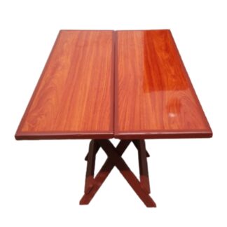 Mesa comedor plegable parrillera en madera caoba - Imagen 3