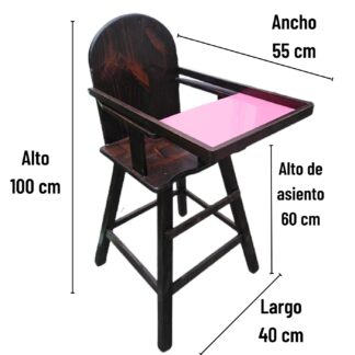 Sillas de bebe Baby Booster con bandeja en madera marron - Imagen 5