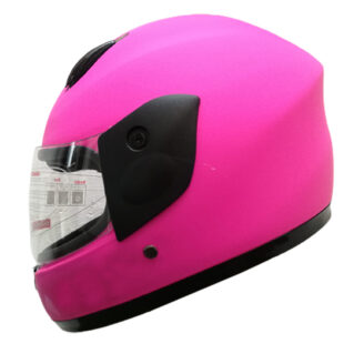 Casco de moto para niñas en rosa mate