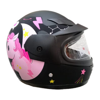 Casco de moto para niñas Unicornio