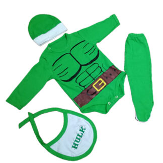 Ajuar de bebe Hulk para niños en verde - Imagen 4