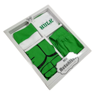 Ajuar de bebe Hulk para niños en verde - Imagen 2