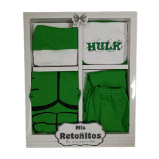 Ajuar de bebe Hulk para niños en verde - Imagen 3
