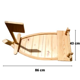 Barco de madera para suchi o comidas marinas Piqueos - Imagen 2