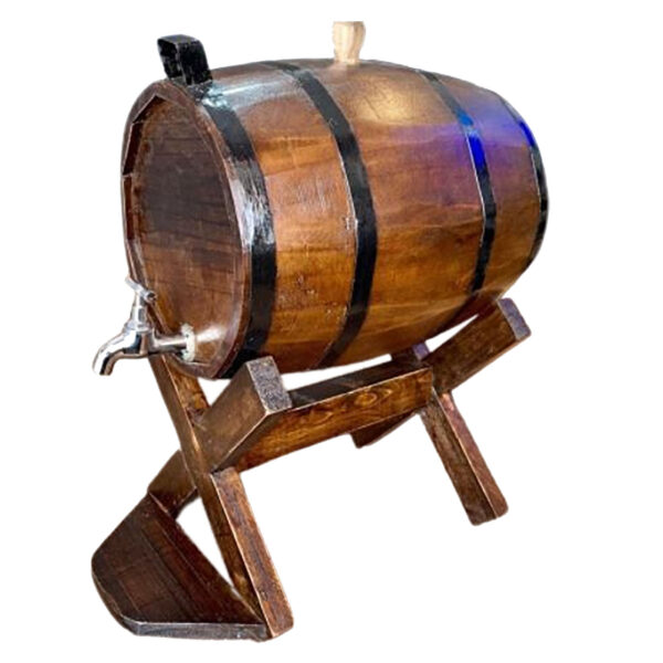 Barril de Vino o Cerveza Mediterraneo en madera 2 Litros