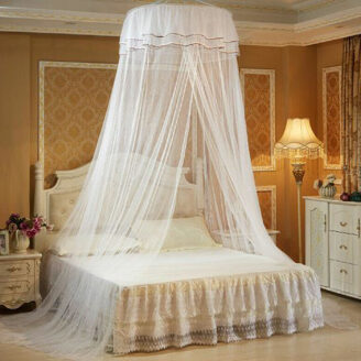 Mosquitero Princesa para cama 3 plazas king en blanco