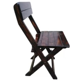 Juego Comedor Plegable Redondo Con Sillas En Marron - Imagen 2
