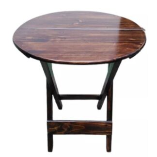 Juego Comedor Plegable Redondo Con Sillas En Marron - Imagen 5