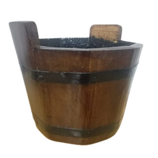 Vatea Batea Hielera Porta hielo de madera Roble bar - Imagen 4