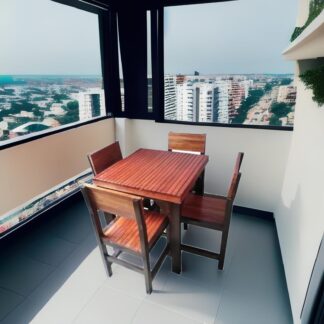 Juego de mesa Barbacoa con sillas en madera Tornillo - Imagen 4