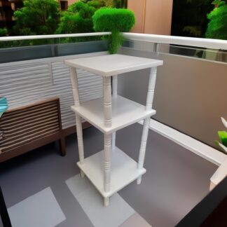 Mesa Lateral auxiliar Tunner Multiuso madera pino en blanco - Imagen 6