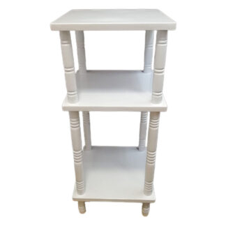 Mesa Lateral auxiliar Tunner Multiuso madera pino en blanco - Imagen 2