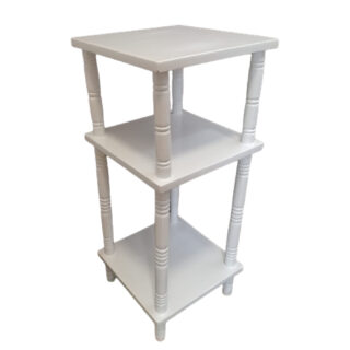 Mesa Lateral auxiliar Tunner Multiuso madera pino en blanco