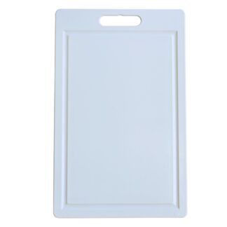 Tabla para picar Gloria 2 superficies lisa y rugosa en blanco