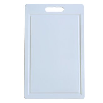 Tabla para picar Gloria 2 superficies lisa y rugosa en blanco