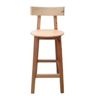 Silla bar alta Atlantis en madera pino natural