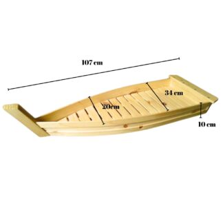 Barco Titanic de madera tipo bandeja en madera para suchi o comida marina - Imagen 3