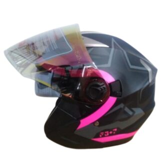 Casco de moto Scuat jet en rosado doble visor - Imagen 3